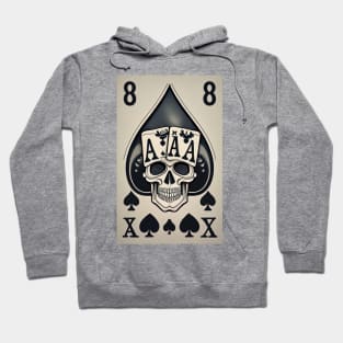 card with skeleton head (halloween design) Hoodie